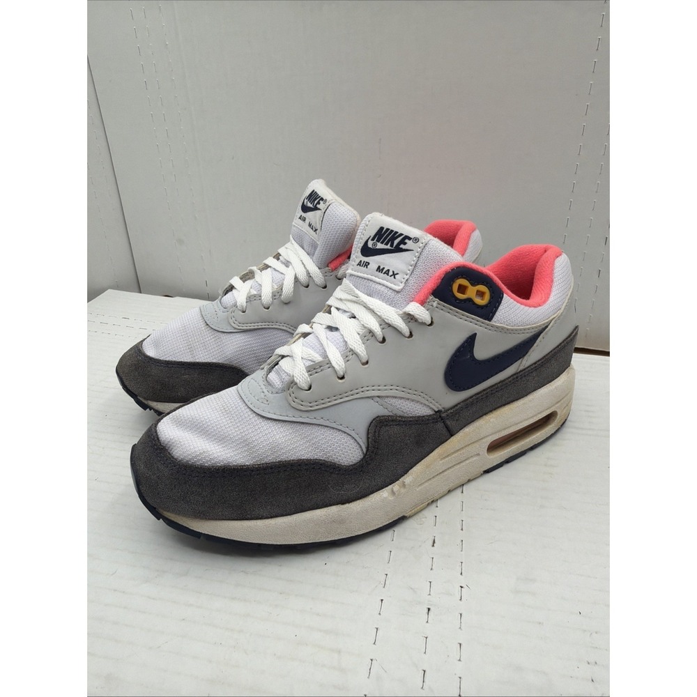 Nike Air Max 1 Platinum/Midnight Navy/Racer Pink 319986-116 Women's Size 7.5